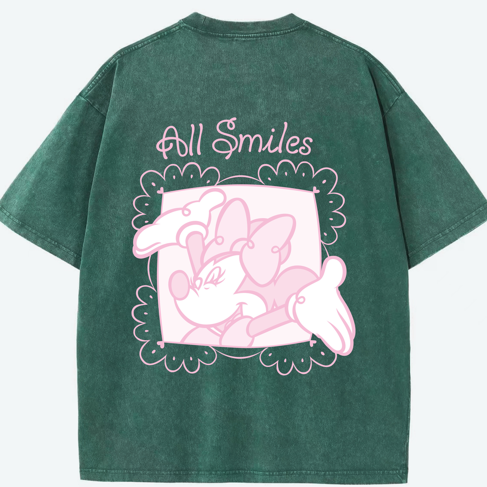 （画像用） ミッキーマウス Mickey Mouse 綿100% ヴィンテージ風 半袖Tシャツ（背面プリント）